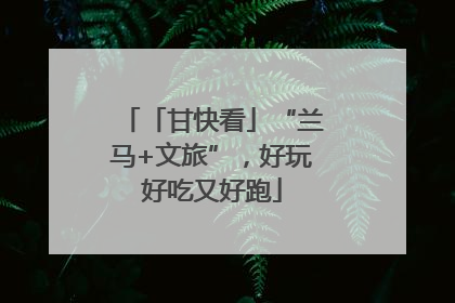 「甘快看」“兰马+文旅”，好玩好吃又好跑