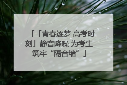 「青春逐梦 高考时刻」静音降噪 为考生筑牢“隔音墙”