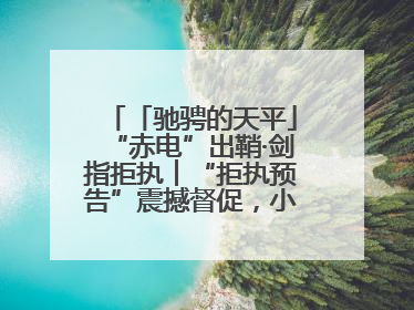 「驰骋的天平」“赤电”出鞘·剑指拒执︱“拒执预告”震撼督促，小心“执行”变“执刑”