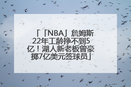 「NBA」詹姆斯22年工龄挣不到5亿！湖人新老板曾豪掷7亿美元签球员