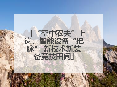 “空中农夫”上岗、智能设备“把脉” 新技术新装备竞技田间