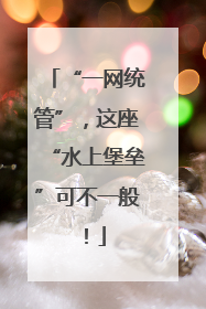 “一网统管”，这座“水上堡垒”可不一般！