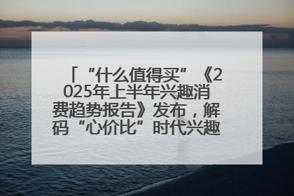 “什么值得买”《2025年上半年兴趣消费趋势报告》发布，解码“心价比”时代兴趣消费新范式