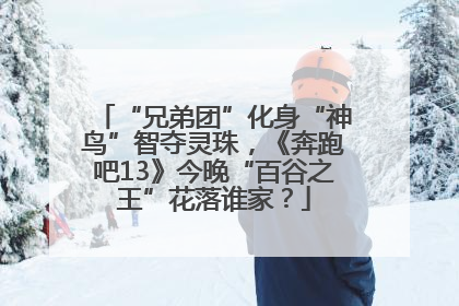 “兄弟团”化身“神鸟”智夺灵珠，《奔跑吧13》今晚“百谷之王”花落谁家？