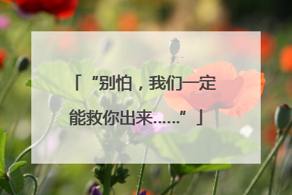 “别怕，我们一定能救你出来……”