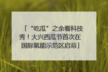 “吃瓜”之余看科技秀！大兴西瓜节首次在国际氢能示范区启幕