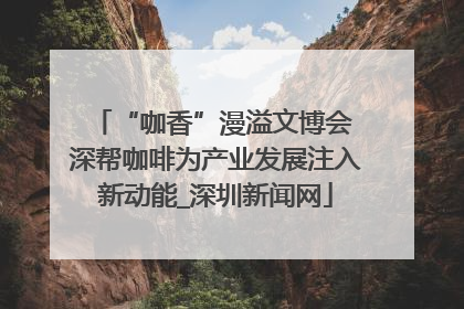 “咖香”漫溢文博会 深帮咖啡为产业发展注入新动能_深圳新闻网
