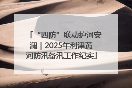 “四防”联动护河安澜｜2025年利津黄河防汛备汛工作纪实