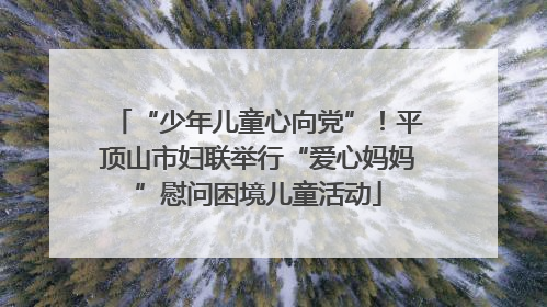 “少年儿童心向党”！平顶山市妇联举行“爱心妈妈”慰问困境儿童活动