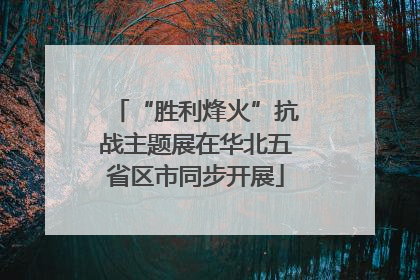 “胜利烽火”抗战主题展在华北五省区市同步开展