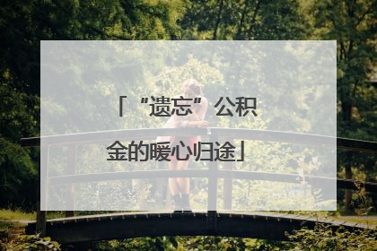 “遗忘”公积金的暖心归途