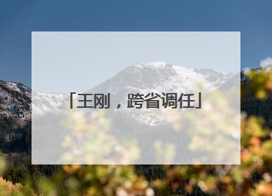 王刚，跨省调任