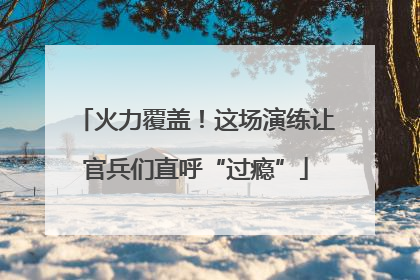 火力覆盖！这场演练让官兵们直呼“过瘾”