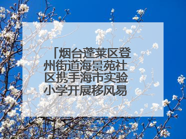烟台蓬莱区登州街道海景苑社区携手海市实验小学开展移风易俗宣传活动