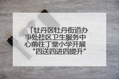 牡丹区牡丹街道办事处社区卫生服务中心前往丁堂小学开展“四送四进四提升”及无烟日宣传活动