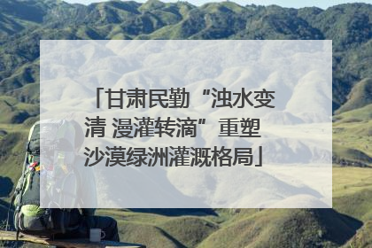 甘肃民勤“浊水变清 漫灌转滴”重塑沙漠绿洲灌溉格局