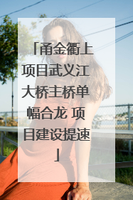 甬金衢上项目武义江大桥主桥单幅合龙 项目建设提速