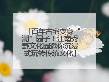 百年古宅变身“潮”园子！江南秀野文化园邀你沉浸式玩转传统文化