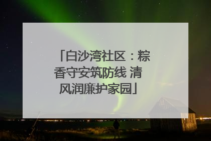 白沙湾社区：粽香守安筑防线 清风润廉护家园