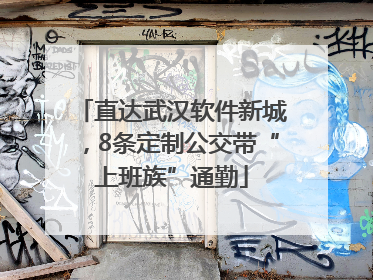 直达武汉软件新城，8条定制公交带“上班族”通勤