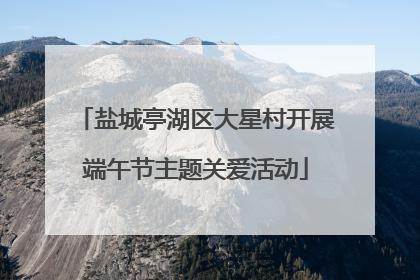 盐城亭湖区大星村开展端午节主题关爱活动
