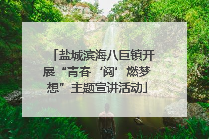 盐城滨海八巨镇开展“青春‘阅’燃梦想”主题宣讲活动