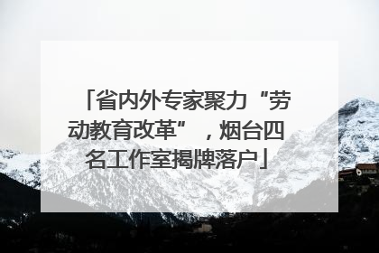 省内外专家聚力“劳动教育改革”，烟台四名工作室揭牌落户