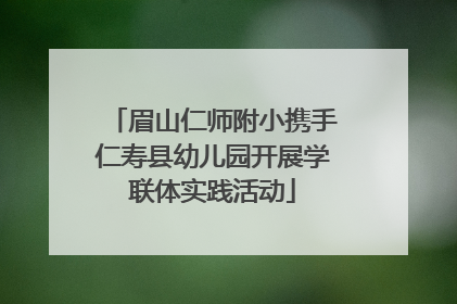眉山仁师附小携手仁寿县幼儿园开展学联体实践活动