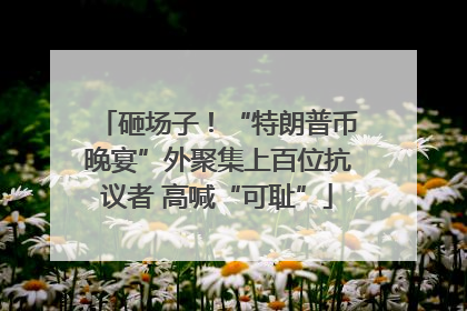 砸场子！“特朗普币晚宴”外聚集上百位抗议者 高喊“可耻”