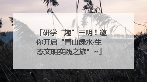 研学“趣”三明！邀你开启“青山绿水·生态文明实践之旅”~