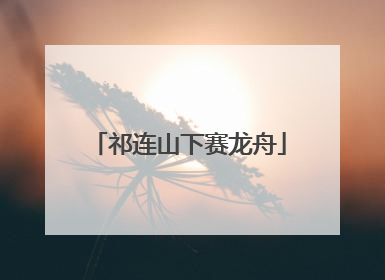 祁连山下赛龙舟