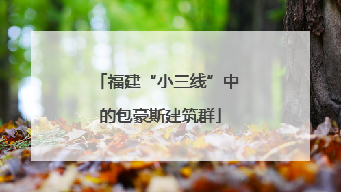 福建“小三线”中的包豪斯建筑群