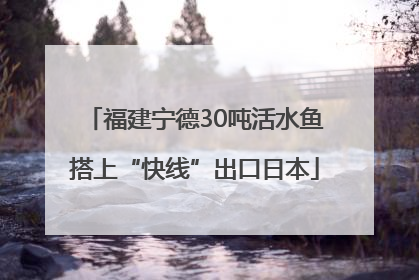 福建宁德30吨活水鱼搭上“快线”出口日本