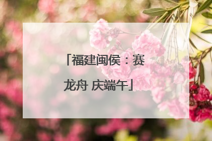 福建闽侯：赛龙舟 庆端午