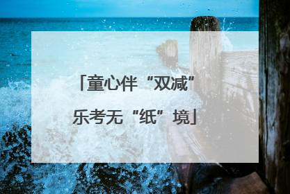 童心伴“双减” 乐考无“纸”境