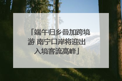 端午归乡叠加跨境游 南宁口岸将迎出入境客流高峰