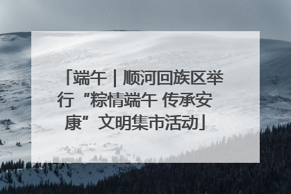 端午｜顺河回族区举行“粽情端午 传承安康”文明集市活动