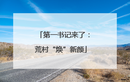 第一书记来了：荒村“焕”新颜