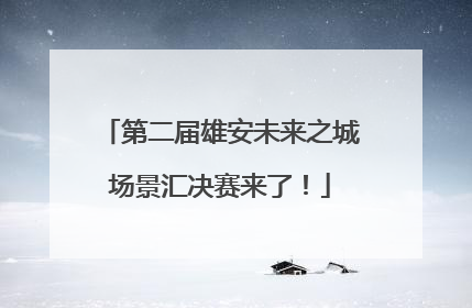 第二届雄安未来之城场景汇决赛来了！