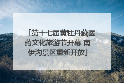 第十七届黄牡丹藏医药文化旅游节开幕 南伊沟景区重新开放