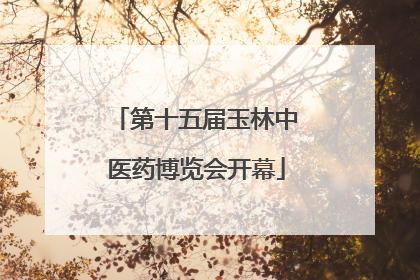 第十五届玉林中医药博览会开幕