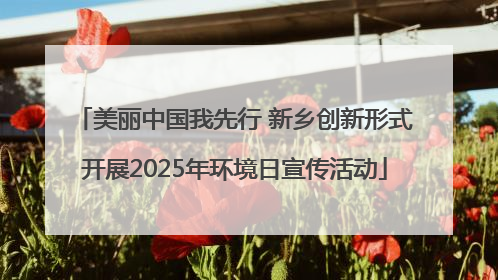 美丽中国我先行 新乡创新形式开展2025年环境日宣传活动