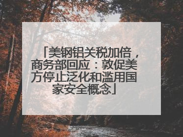 美钢铝关税加倍，商务部回应：敦促美方停止泛化和滥用国家安全概念