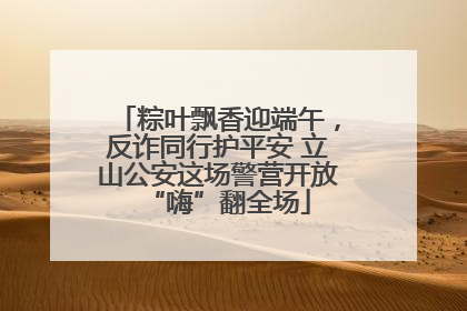 粽叶飘香迎端午，反诈同行护平安 立山公安这场警营开放“嗨”翻全场