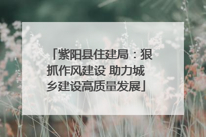 紫阳县住建局：狠抓作风建设 助力城乡建设高质量发展
