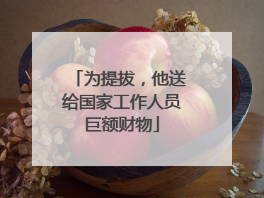 为提拔，他送给国家工作人员巨额财物