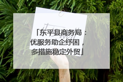 东平县商务局：优服务助企纾困，多措施稳定外贸