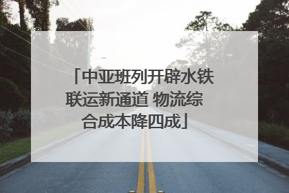 中亚班列开辟水铁联运新通道 物流综合成本降四成