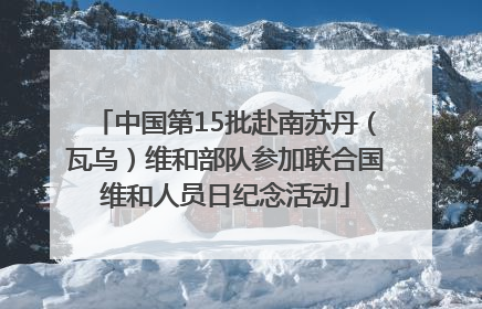 中国第15批赴南苏丹（瓦乌）维和部队参加联合国维和人员日纪念活动