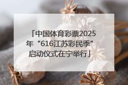 中国体育彩票2025年“616江苏彩民季”启动仪式在宁举行